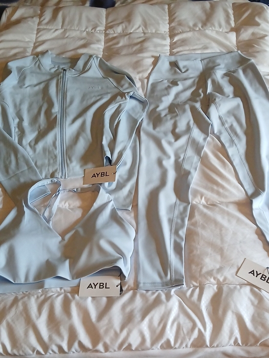 AYBL Other - AYBL Light Blue 3-Piece Active Set - Jacket, Leggings, Sports Bra